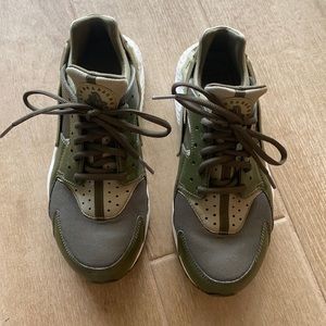 Dark Green Nike Huarache Sneakers